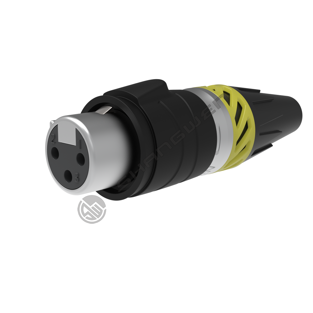 waterproof XLR 3pin  female plug(Silver)